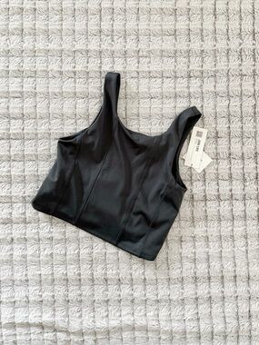 Zara kids Black Structured Crop Tank Top